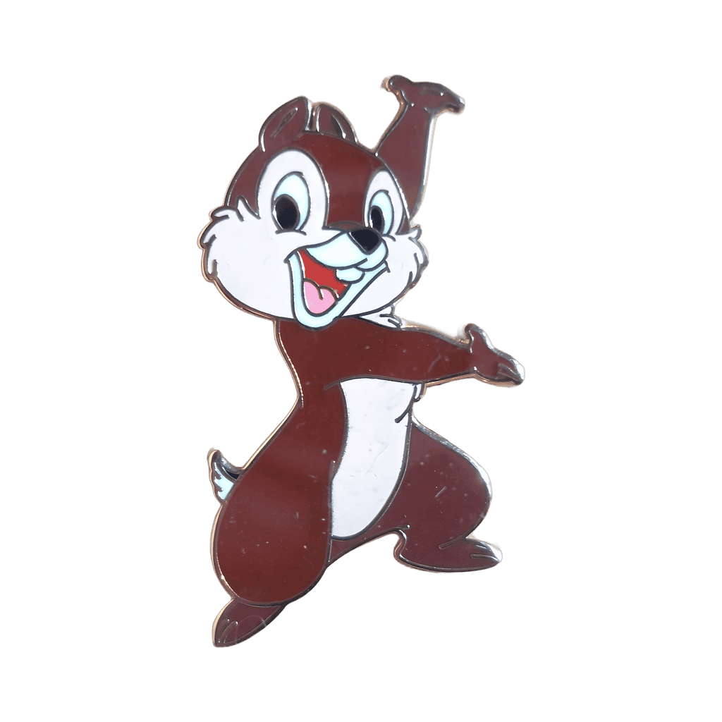 Chip Presenting Disney pin
