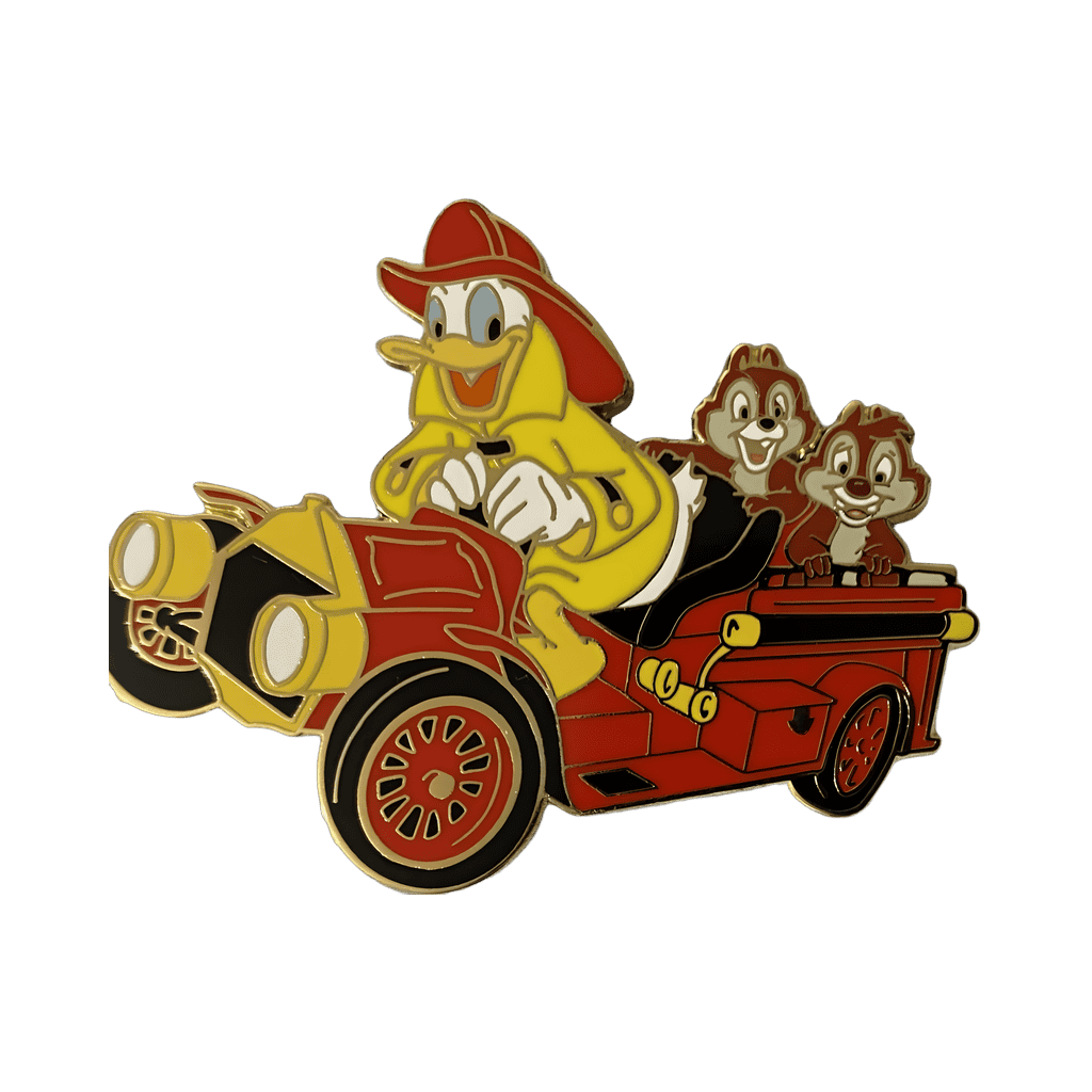 Firefighter Donald with Chip and Dale in Car Disney pin