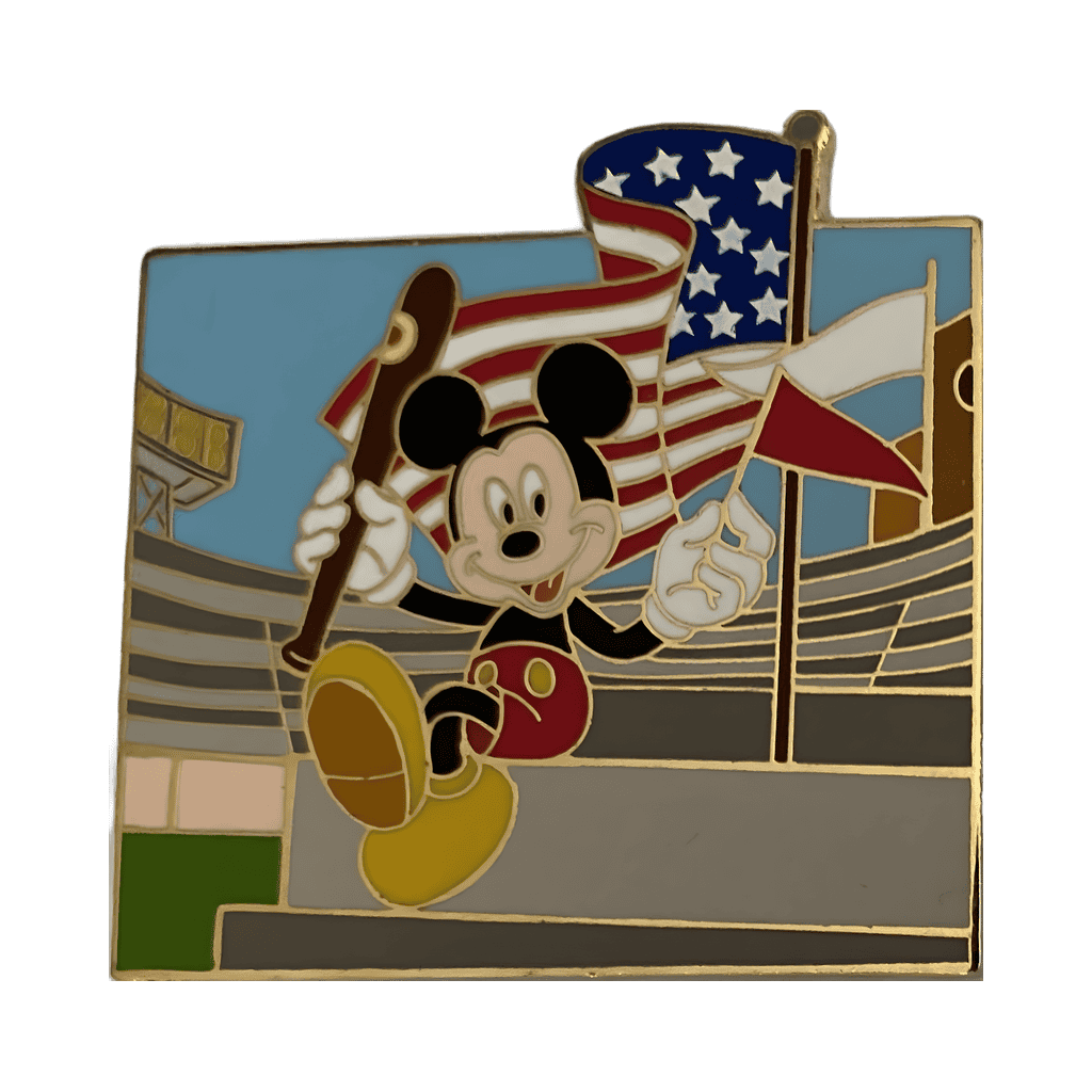 Mickey Mouse - Baseball - Red Banner Disney pin