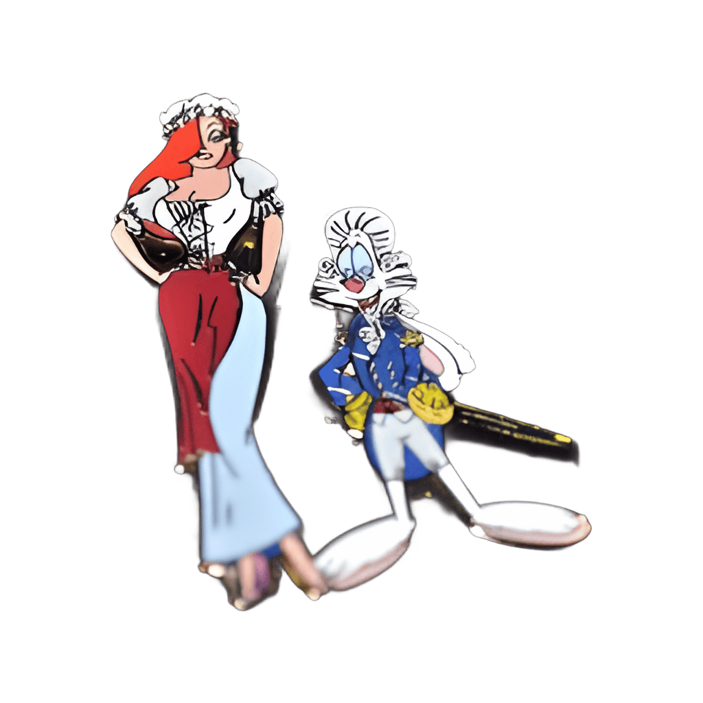 Roger and Jessica Rabbit as George and Martha Washington Disney pin