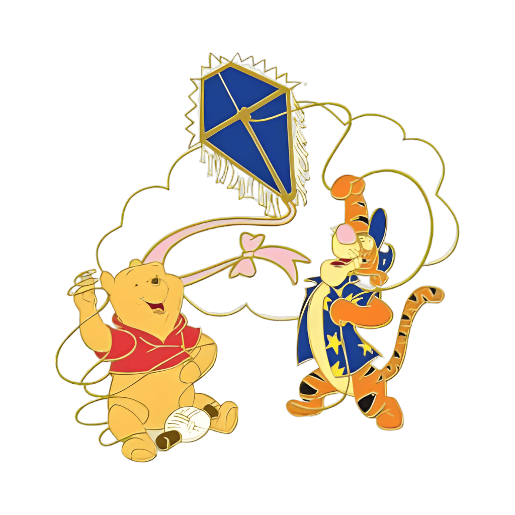 Pooh and Tigger flying a kite Disney pin