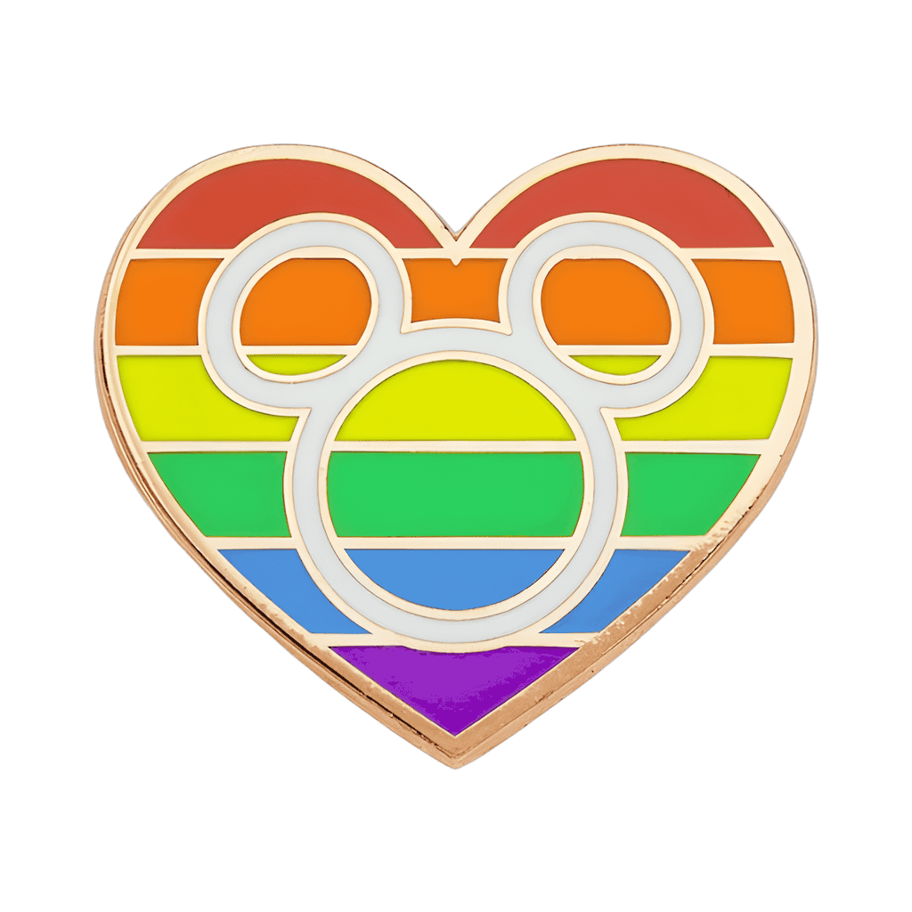 Tropical Rainbow Mickey Mouse and Mickey Icon Heart Set - Heart Disney pin
