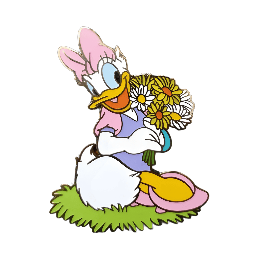 Daisy Duck Holding Flowers Disney pin