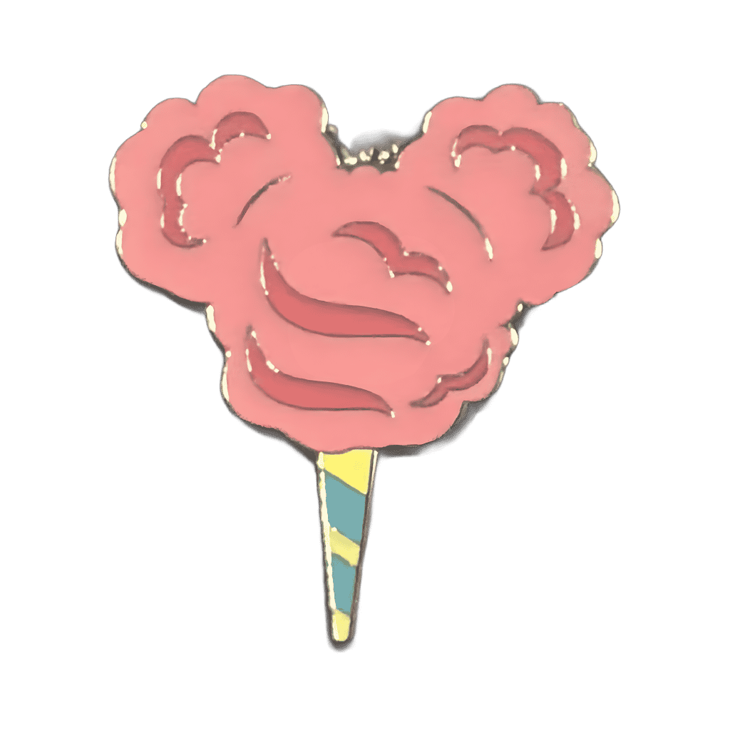 Cotton candy on stick Mickey icon Disney pin