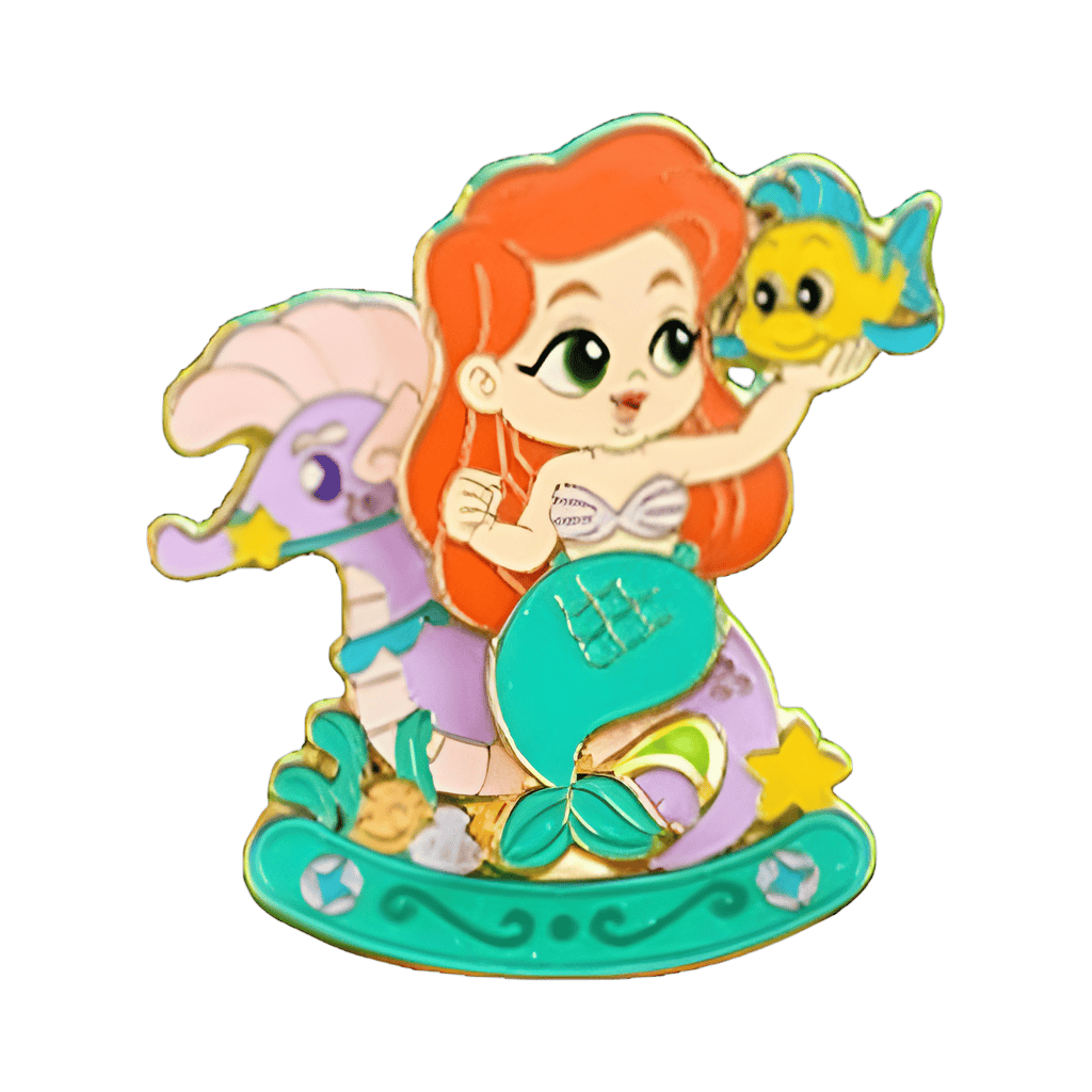 Ariel on Seahorse Disney pin