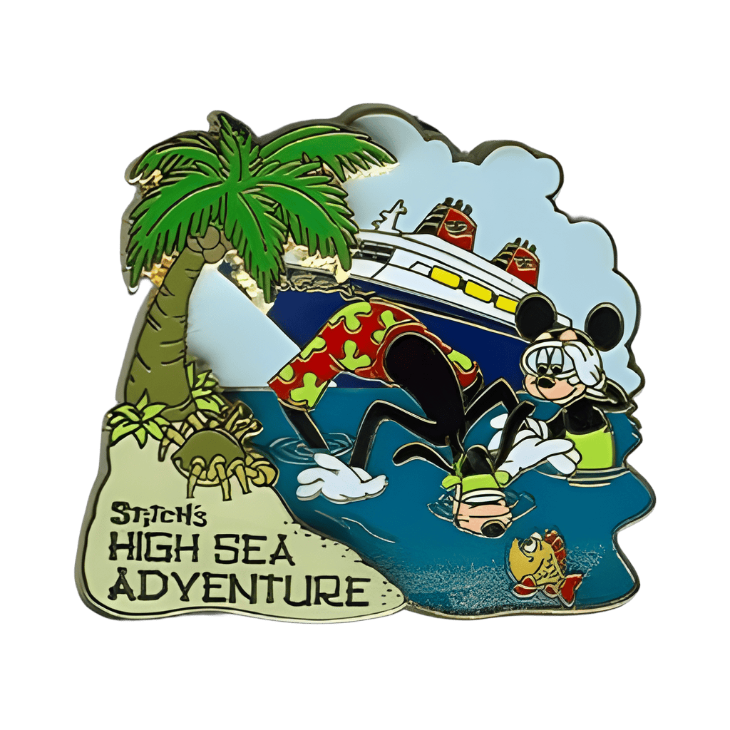 Goofy and Mickey Snorkeling Disney pin