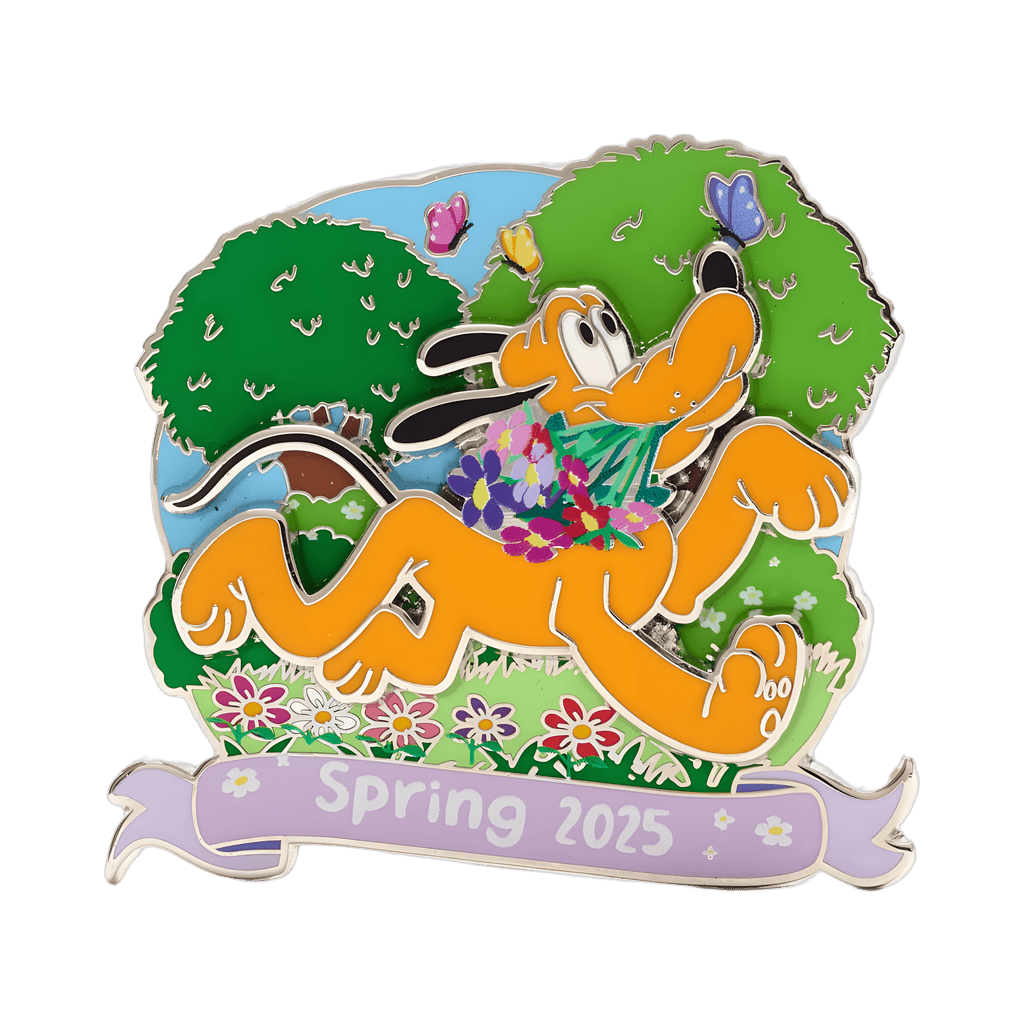 2025 Pluto with flowers Disney pin
