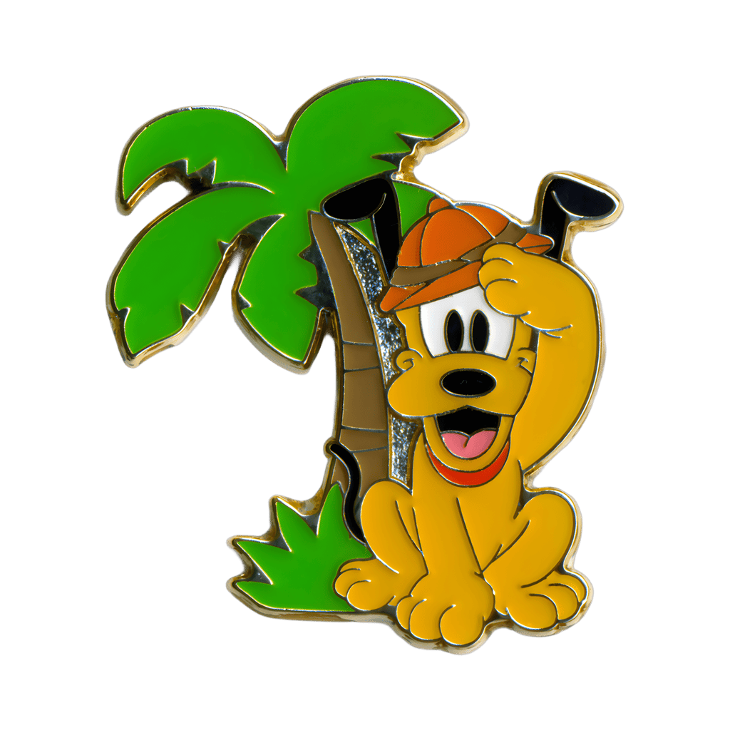 Jungle Carnival - Winter 2015 - Pluto Wearing a Pith Helmet Near a Palm Tree Disney pin