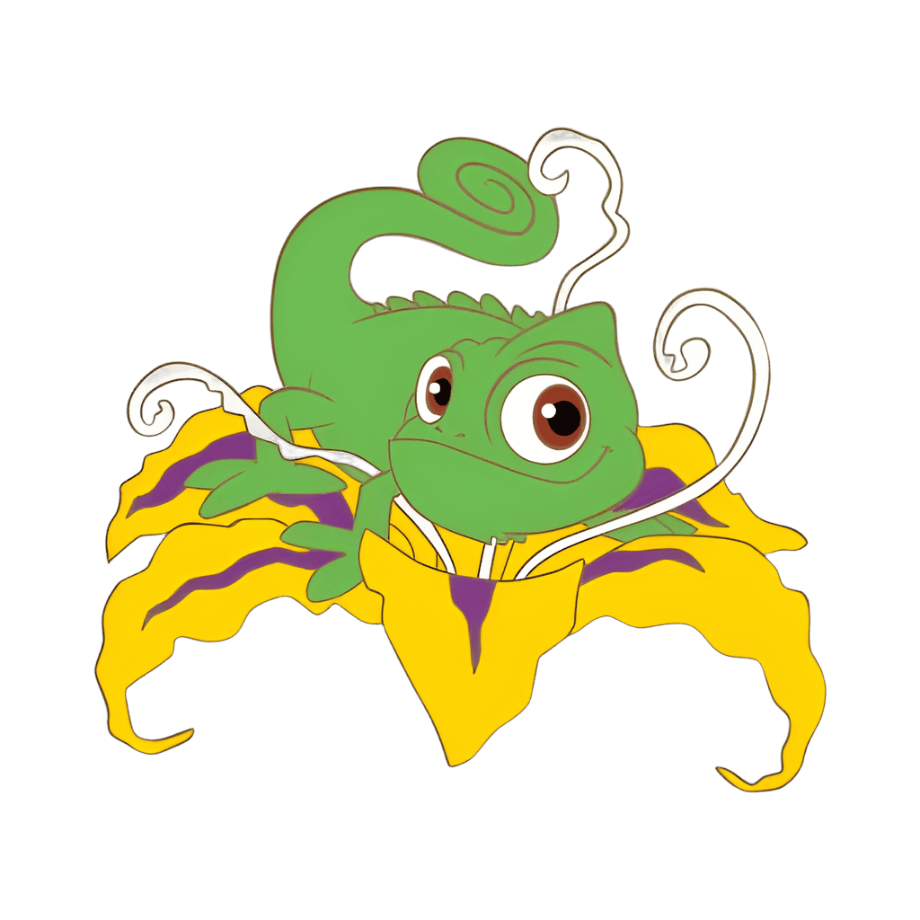 Pascal with Flower Disney pin