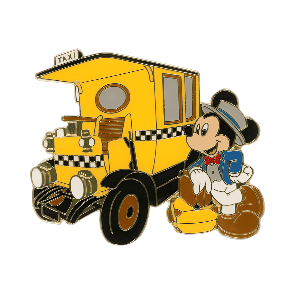 American Waterfront - Mickey with Yellow Taxi Cab Disney pin