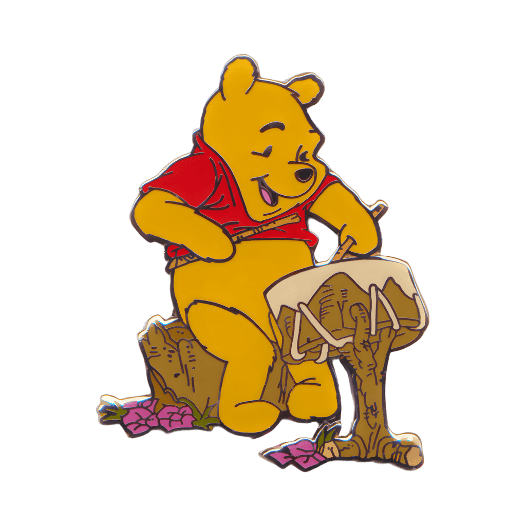 Pooh playing the Drum Disney pin