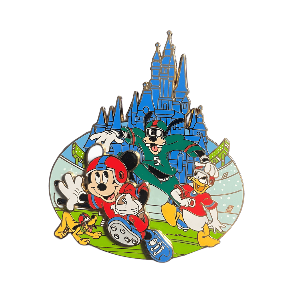 Mickey, Goofy, Donald, Pluto Football Disney pin