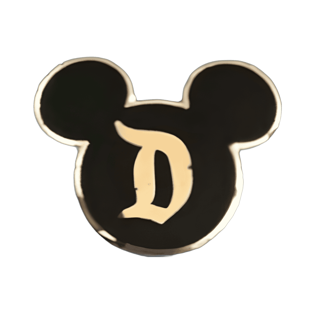 Classic "D" Disneyland Security Pins (Black) Disney pin