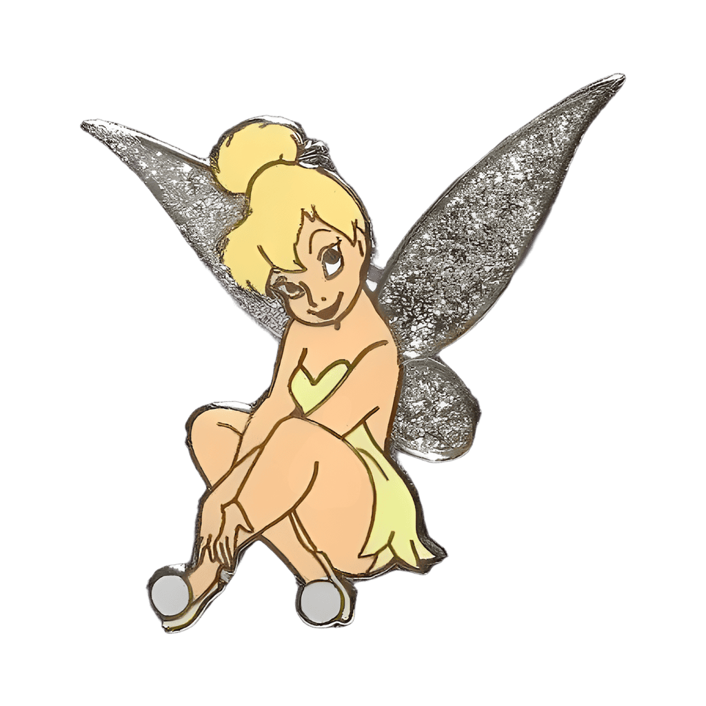 Tinker Bell - Pixie Power Pin Set - Tinker Bell Sitting Criss-Cross Disney pin