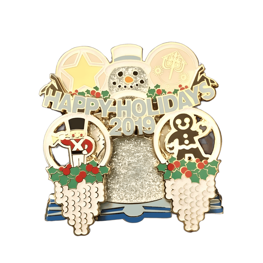 Happy Holidays 2019 - Snowman with Toy Soldier and Gingerbread Man Disney pin