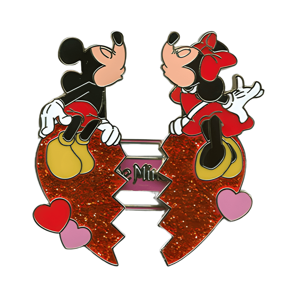 Mickey Mouse Minnie Heart Slider BE MINE Disney pin