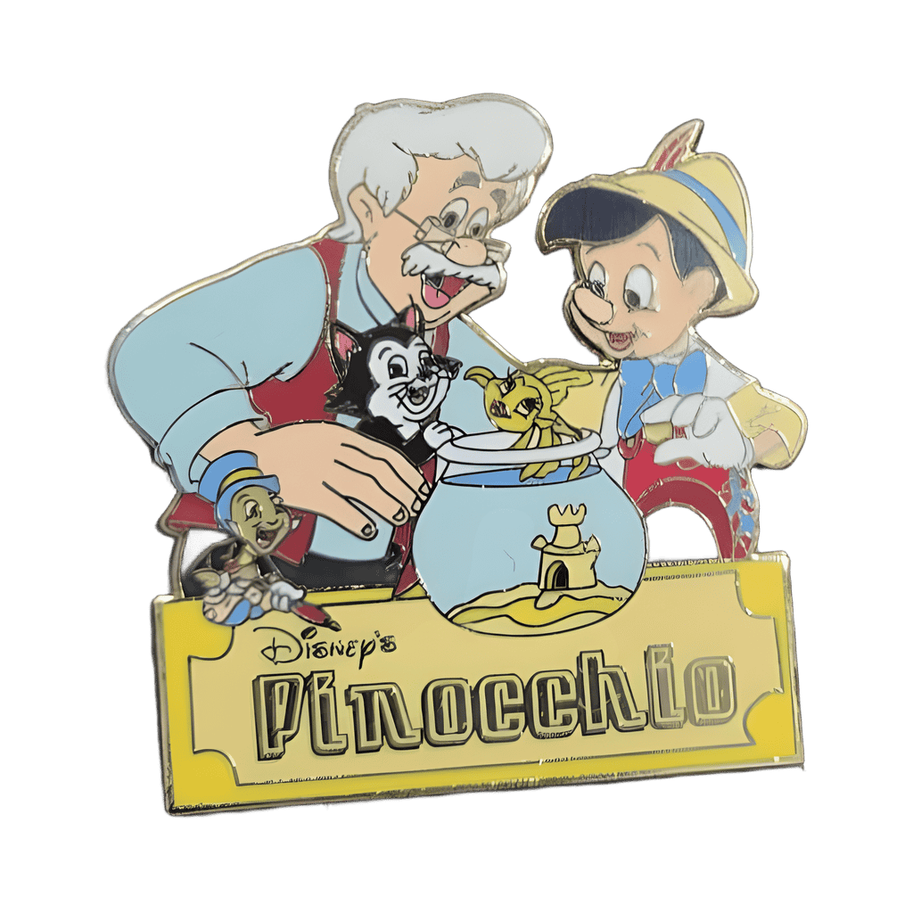 Pinocchio, Geppetto and Cleo Disney pin