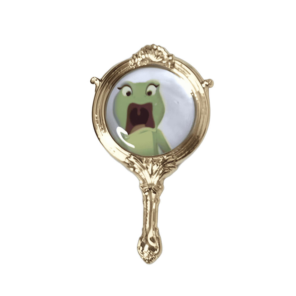 Tiana as a Frog in Mirror Disney pin