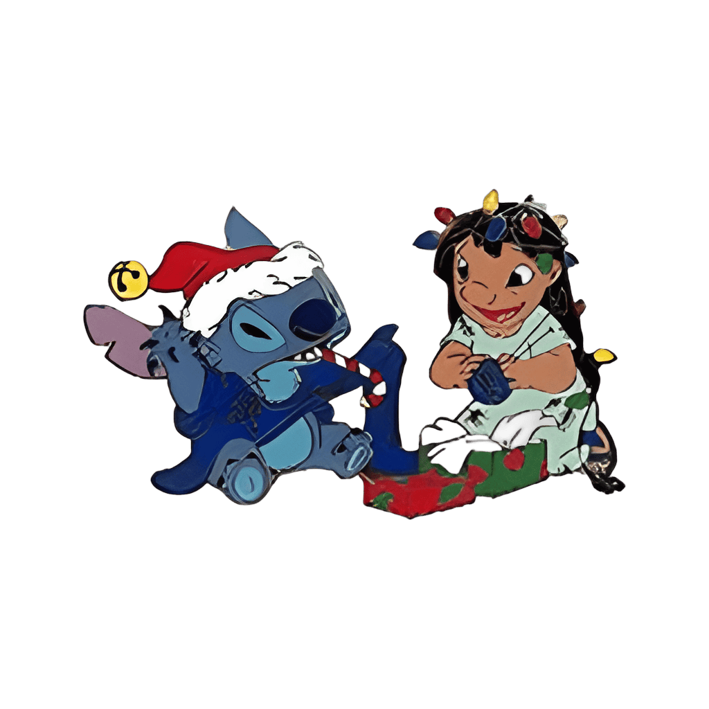 Lilo and Stitch Christmas with candy and lights Disney pin