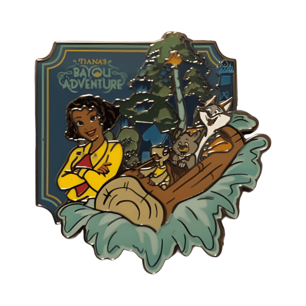 Critters in Log with Tiana Disney pin