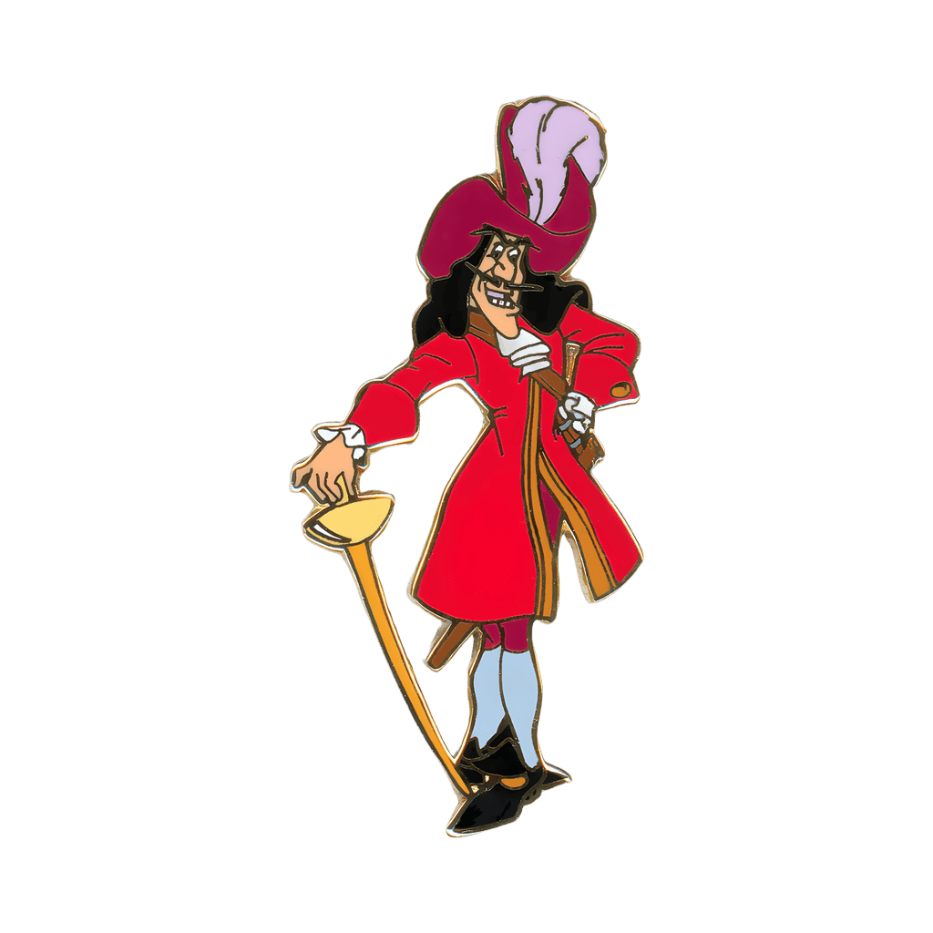Captain Hook Standing with his Sword Disney pin