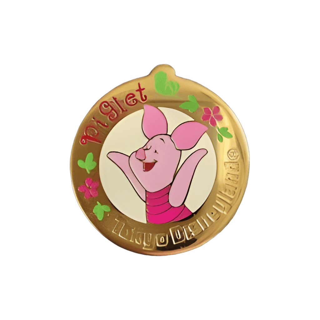 Piglet Gold Circle Disney pin