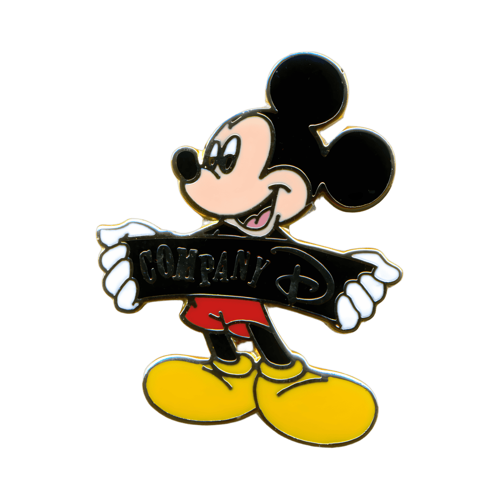 Mickey Holding Black Company D Banner Disney pin