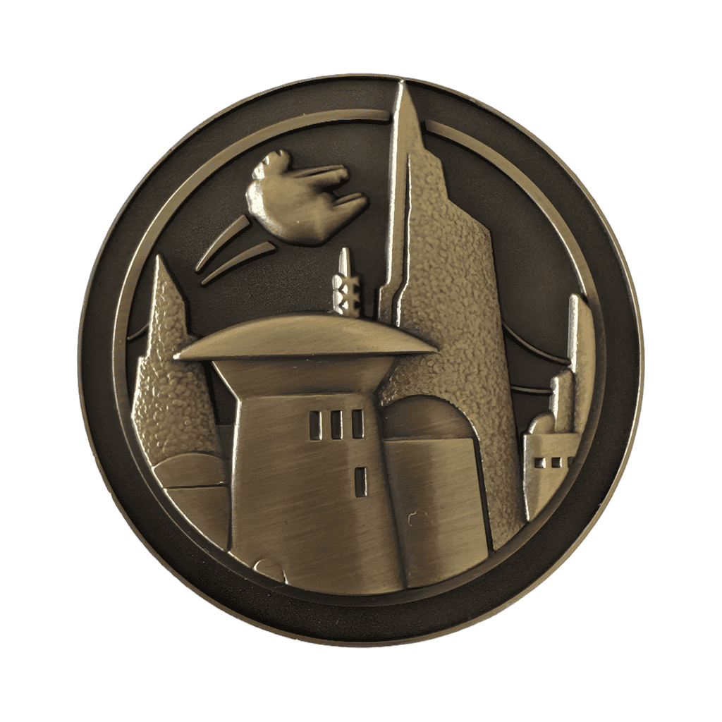 Black Spire Outpost Skyline with Millennium Falcon Disney pin