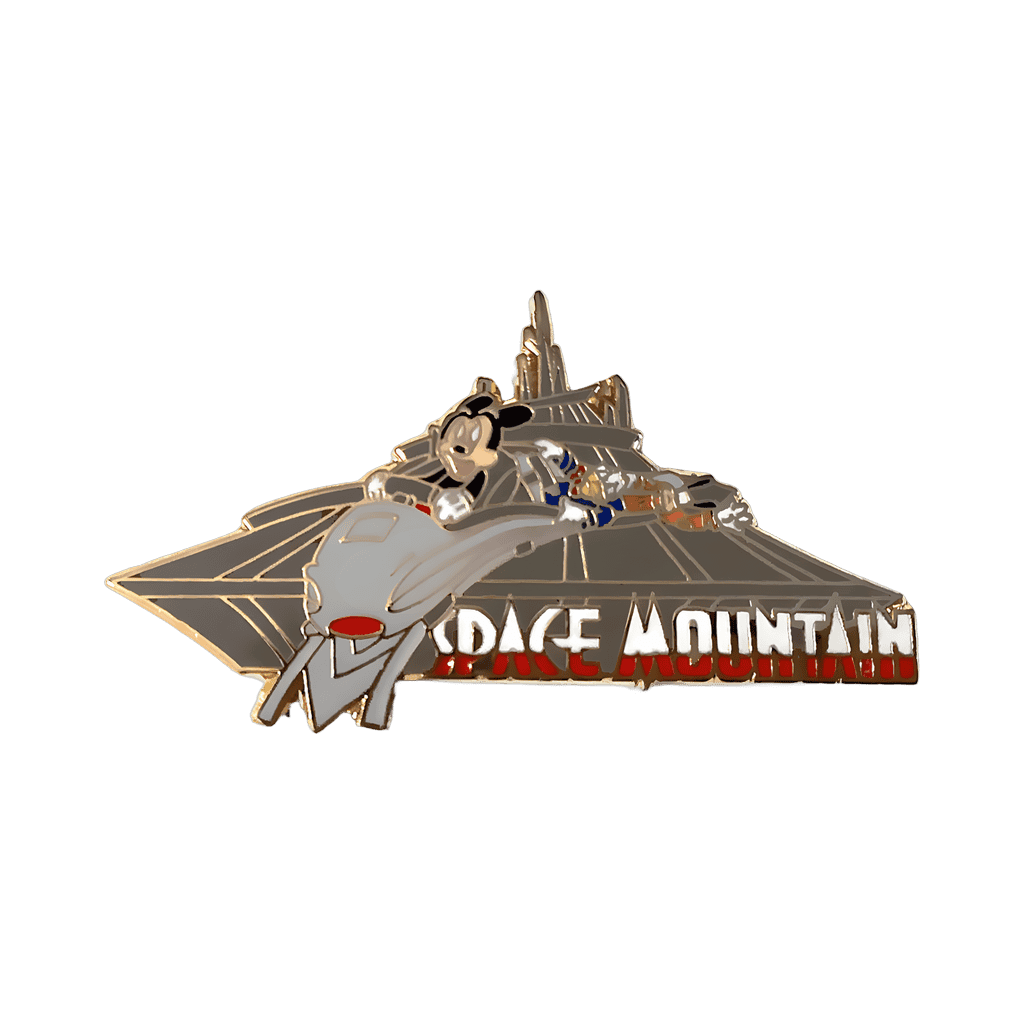 Mickey, Donald, and Goofy riding Space Mountain Disney pin