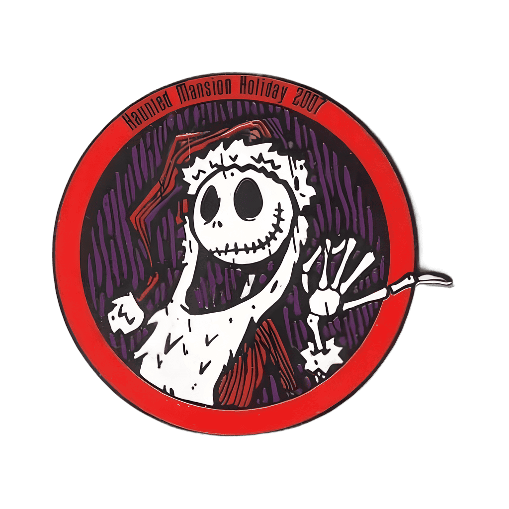 Haunted Mansion Holiday Sandy Claws in Red Circle Disney pin