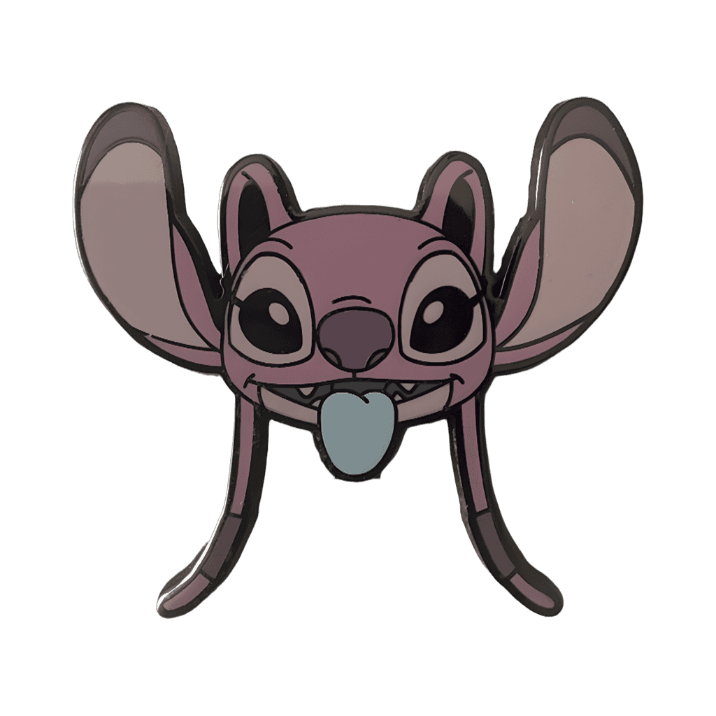 Angel sticking out tongue Disney pin