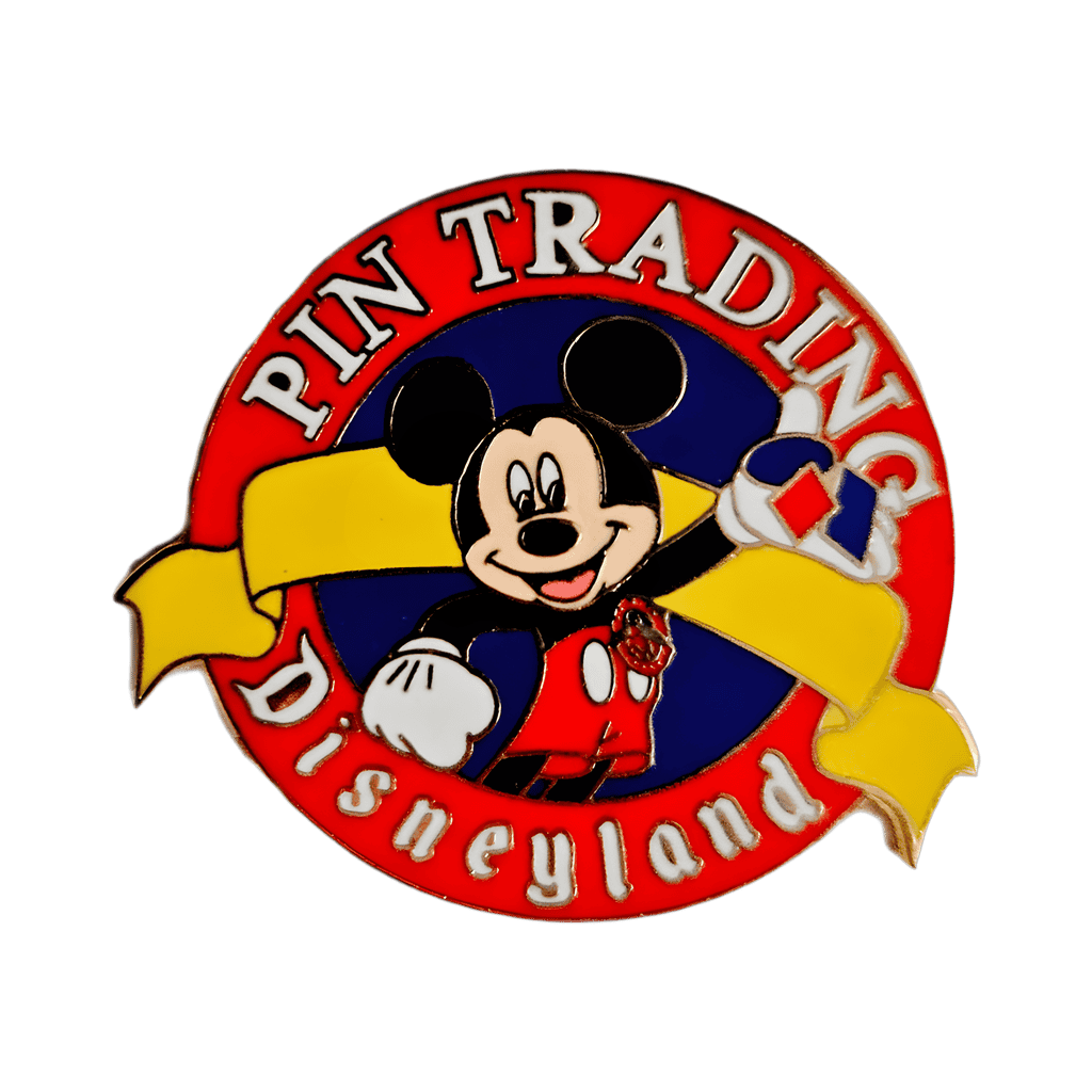 Disneyland Pin Trading Round with Mickey Disney pin