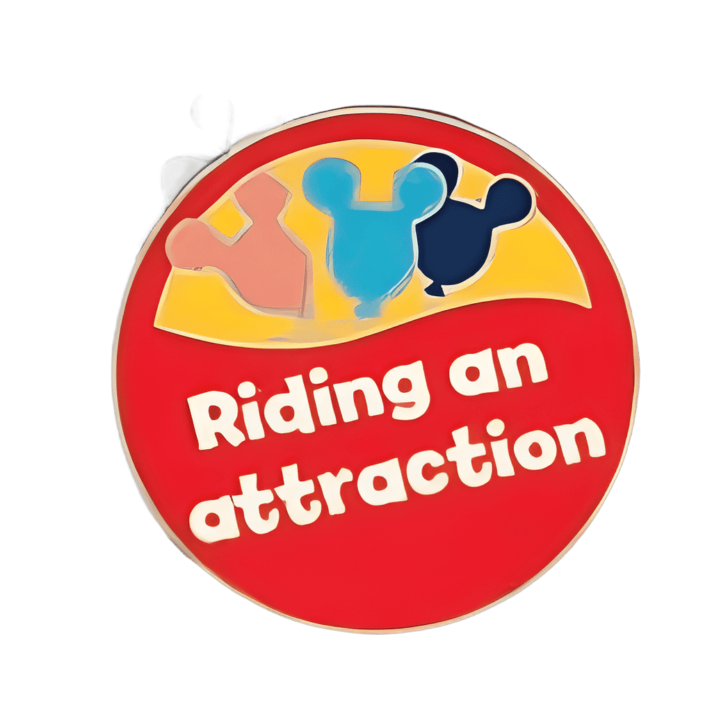 Riding An Attraction Button Tiny Pin Disney pin