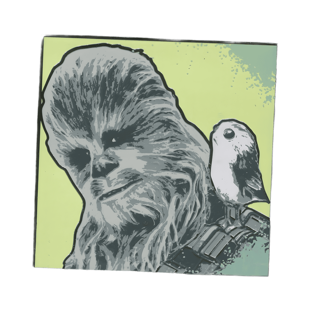Chewbacca and Porg Disney pin