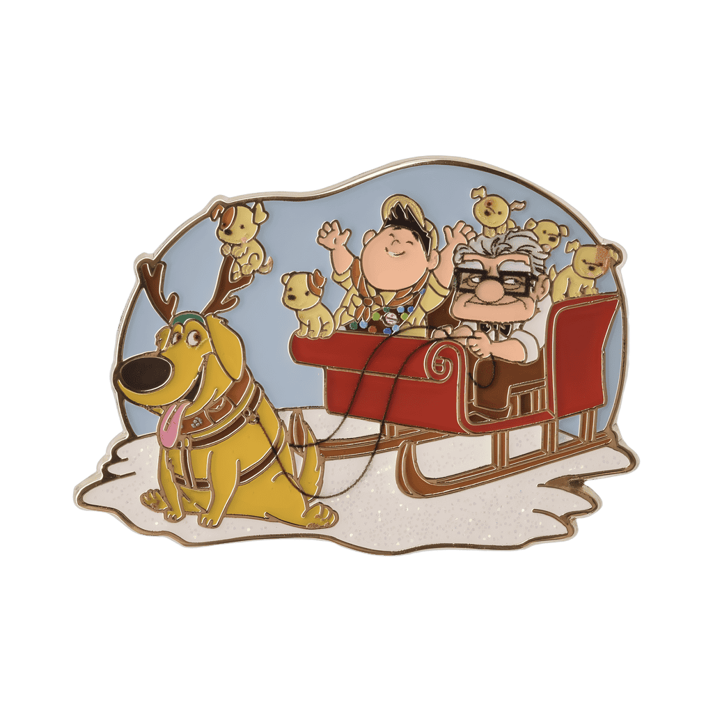 UP Winter Sleigh - Carl, Russell, Dug Disney pin