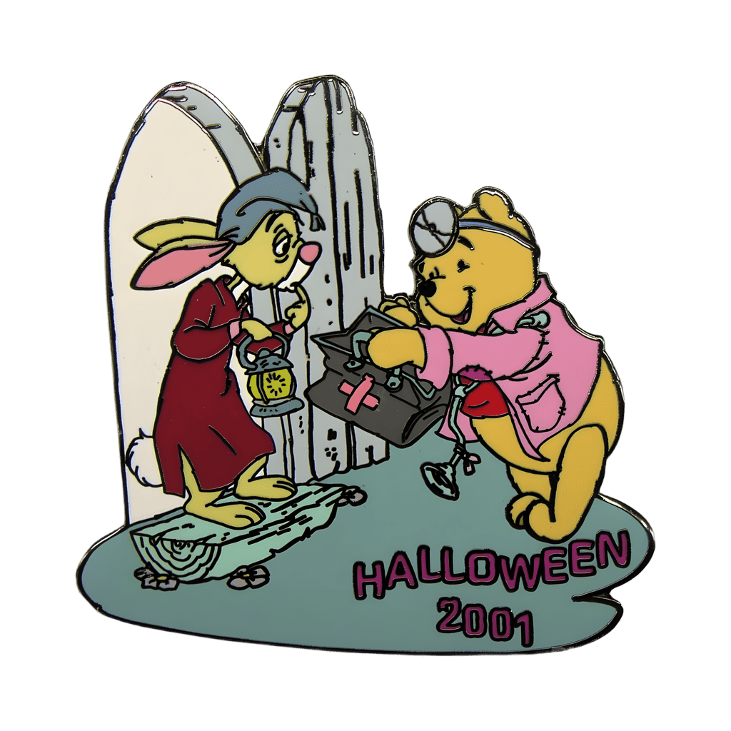 Doctor Pooh and patient Rabbit Disney pin