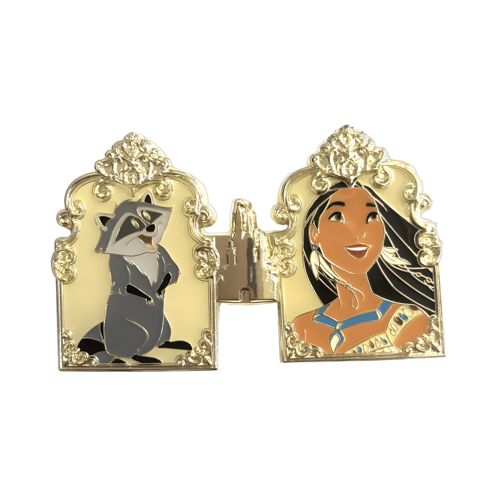 Pocahontas & Meeko - Princess Castle 2-Pin Set - Pocahontas Disney pin