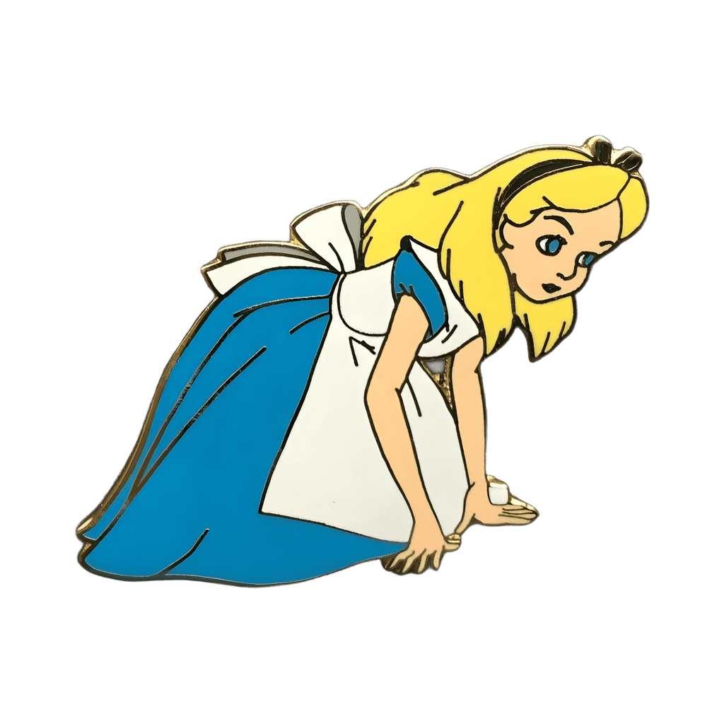 Alice Kneeling Disney pin