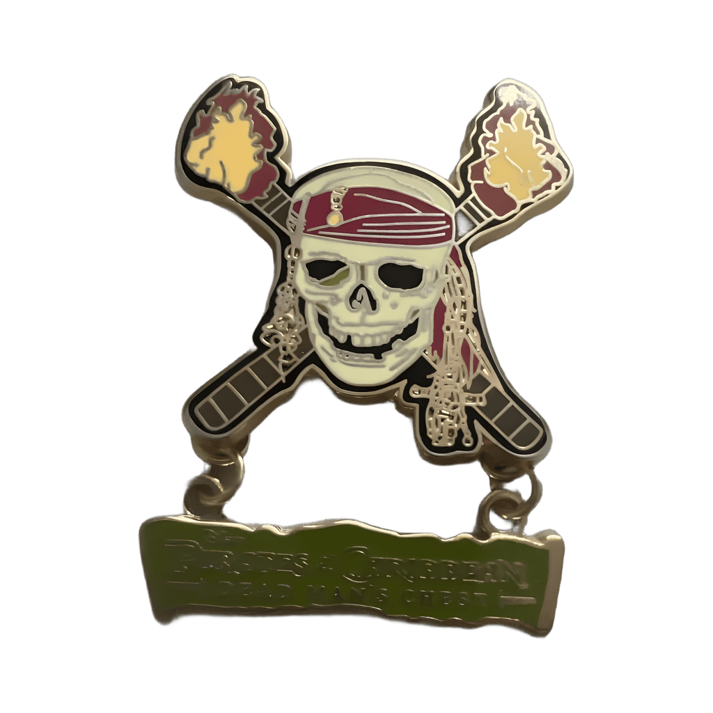 Dead Man’s Chest - Skull and Torches Dangle Disney pin
