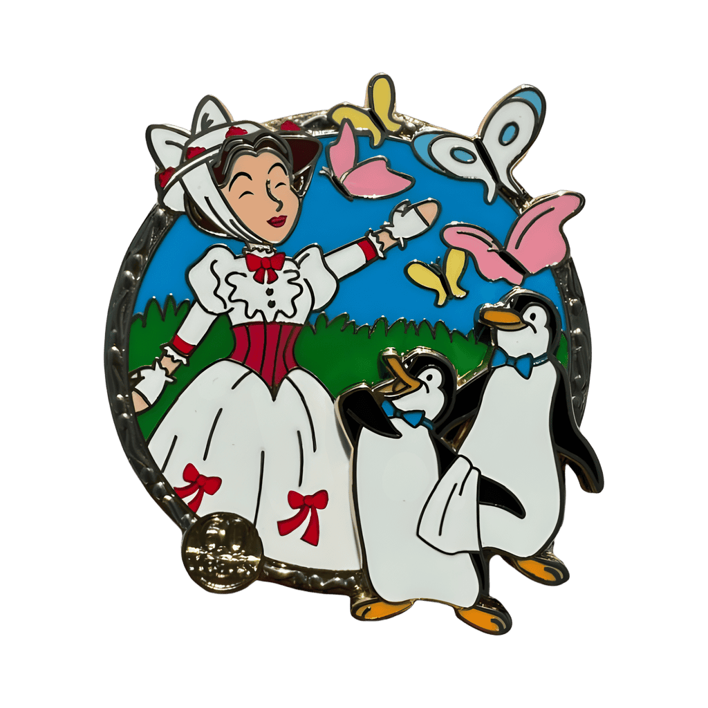 Jolly Holiday Mary and Penguins with Butterflies Disney pin