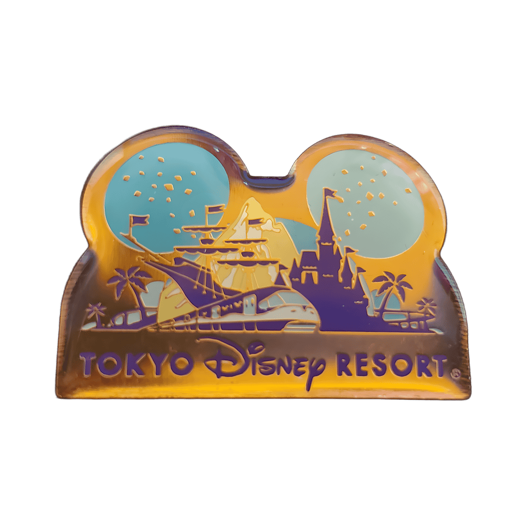 Tokyo Disney Resort Blue Gold and Purple Monorail Castle Ears Disney pin