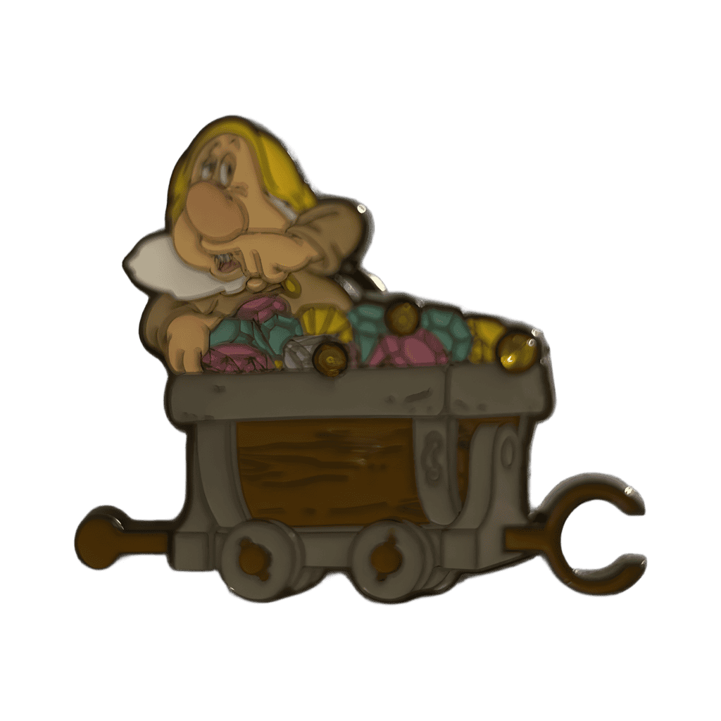 Sneezy train cart Disney pin