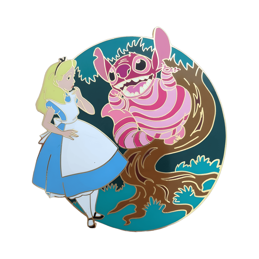 Stitch as Cheshire Cat with Alice Disney pin