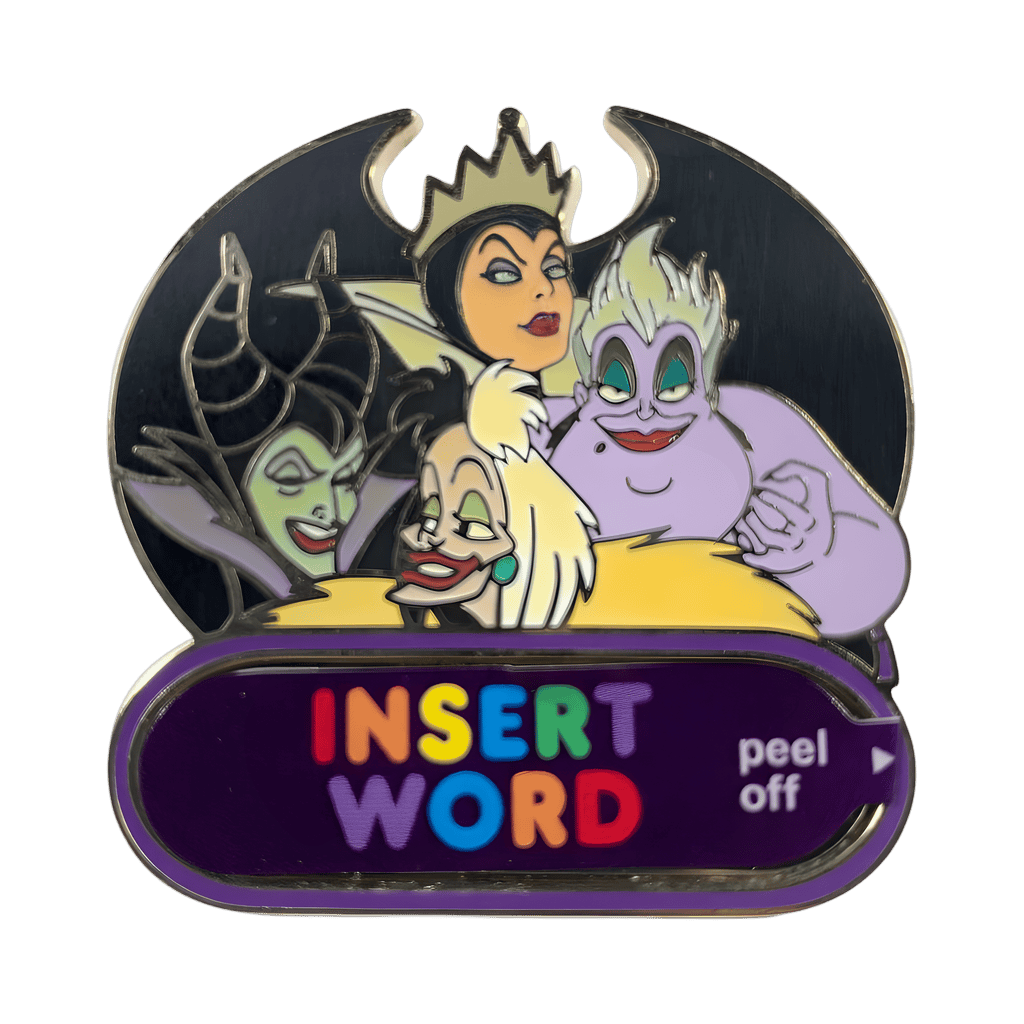 Malificent, Ursula, Cruella, Evil Queen Disney pin
