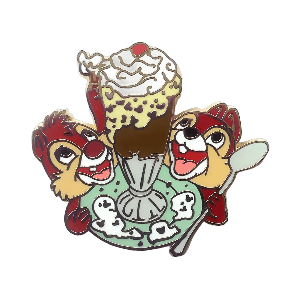 Chip and Dale with Sundae Disney pin