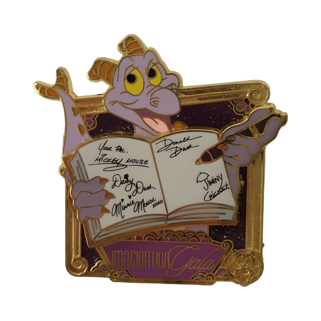 Figment Holding Autograph Book Disney pin
