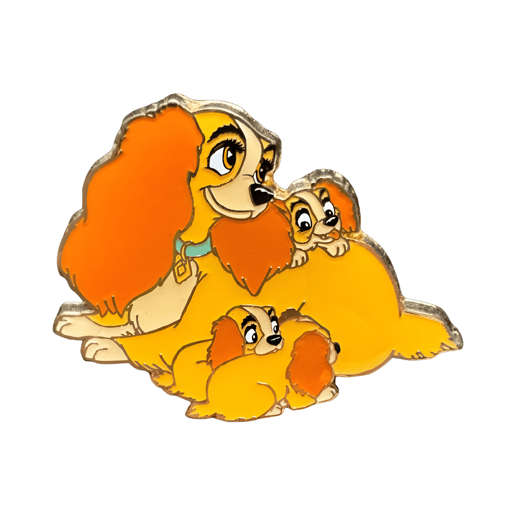 Lady and Puppies Disney pin