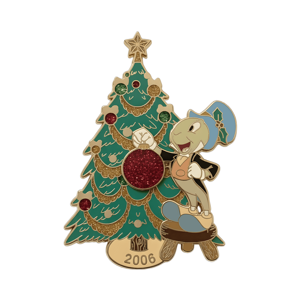 Jiminy Cricket decorating Christmas tree Disney pin