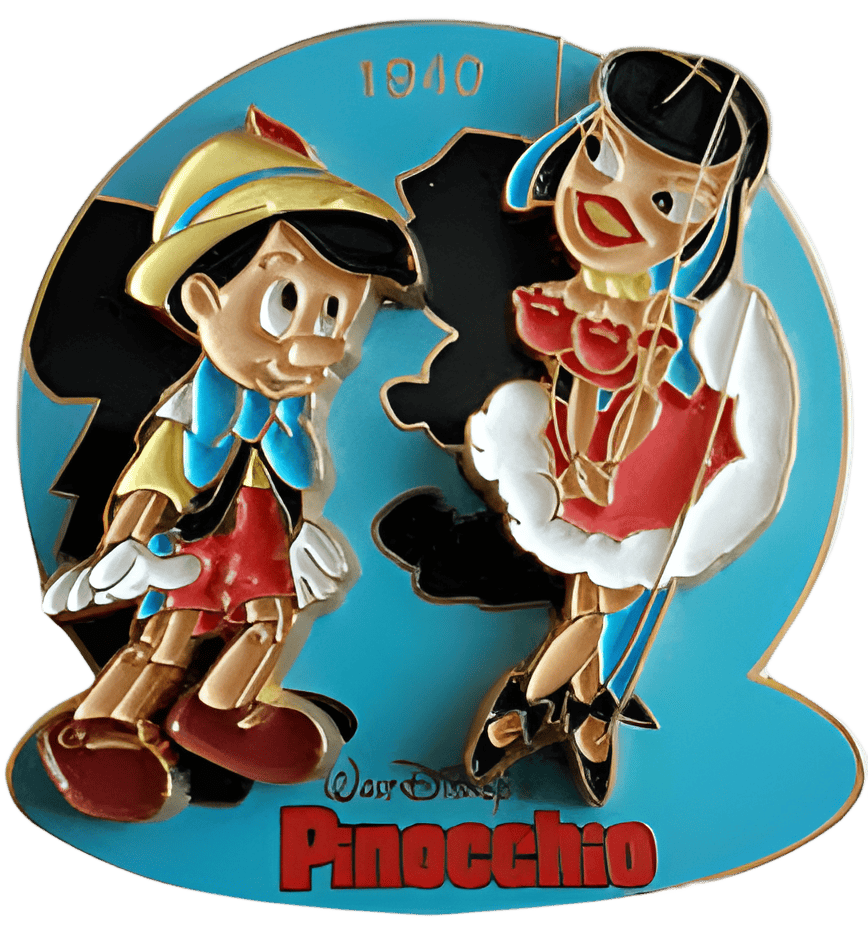 Pinocchio & Puppet - 1940 Disney pin