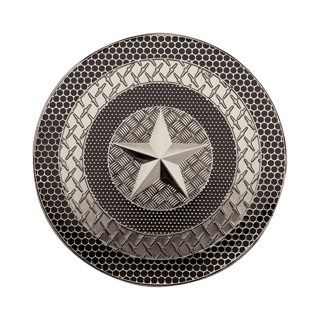 Embossed Silver Shield Disney pin